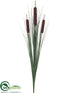 Silk Plants Direct Large Cattail Bush - Brown - Pack of 12