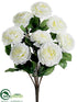 Silk Plants Direct Camellia Bush - White - Pack of 12