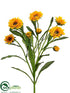 Silk Plants Direct Calendula Bush - Yellow Gold - Pack of 12