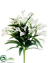 Silk Plants Direct Calla Lily Bush - White - Pack of 12