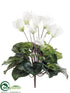 Silk Plants Direct Cyclamen Bush - Cream Green - Pack of 6