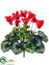 Silk Plants Direct Cyclamen Bush - Red - Pack of 6