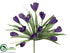 Silk Plants Direct Mini Crocus Bush - Purple - Pack of 24