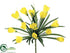 Silk Plants Direct Mini Crocus Bush - Yellow - Pack of 24