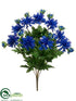 Silk Plants Direct Cornflower Bush - Blue - Pack of 12