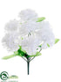 Silk Plants Direct Carnation Bush - White - Pack of 24