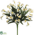 Silk Plants Direct Mini Calla Lily Bush - White - Pack of 12
