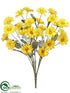 Silk Plants Direct Daisy Bush - Yellow - Pack of 6