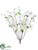 Silk Plants Direct Dogwood Bush - White - Pack of 6