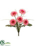 Silk Plants Direct Gerbera Daisy Bush - Pink - Pack of 12