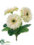 Silk Plants Direct Gerbera Daisy Bush - White Green - Pack of 12