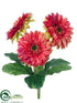 Silk Plants Direct Gerbera Daisy Bush - Watermelon - Pack of 12