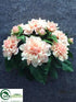 Silk Plants Direct Dahlia Bush - Salmon - Pack of 12