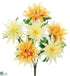 Silk Plants Direct Daisy Bush - Yellow Two Tone - Pack of 12