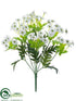 Silk Plants Direct Daisy Bush - White - Pack of 24