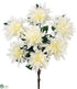 Silk Plants Direct Dahlia Bush - Cream White - Pack of 12