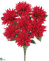 Silk Plants Direct Dahlia Bush - Red - Pack of 12