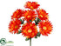 Silk Plants Direct Gerbera Daisy Bush - Orange - Pack of 24