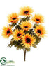 Silk Plants Direct Gerbera Daisy Bush - Yellow - Pack of 12