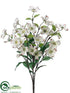 Silk Plants Direct Dogwood Bush - White - Pack of 12