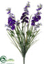 Silk Plants Direct Delphinium Bush - Purple - Pack of 12