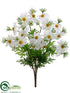 Silk Plants Direct Daisy Bush - White - Pack of 12