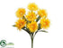 Silk Plants Direct Spider Gerbera Daisy Bush - Yellow - Pack of 12
