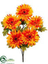 Silk Plants Direct Gerbera Daisy Bush - Orange - Pack of 6