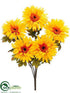 Silk Plants Direct Gerbera Daisy Bush - Yellow - Pack of 6