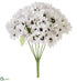 Silk Plants Direct Mini Daisy Bush - White Black - Pack of 24