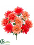 Silk Plants Direct Dahlia Bush - Coral Two Tone - Pack of 12