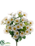 Silk Plants Direct Daisy Bush - White - Pack of 12