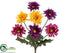 Silk Plants Direct Gerber Daisy Bush - Purple Gold - Pack of 12