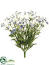 Silk Plants Direct Mini Daisy Bush - Blue Two Tone - Pack of 12