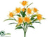 Silk Plants Direct Daffodil Bush - Yellow Gold - Pack of 12