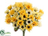 Silk Plants Direct Mini Daisy Bush - Yellow Two Tone - Pack of 24