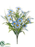 Silk Plants Direct Daisy Bush - Blue - Pack of 12
