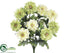 Silk Plants Direct Dahlia Bush - Cream Green - Pack of 12