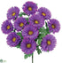 Silk Plants Direct Gerbera Daisy Bush - Purple - Pack of 12