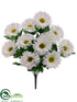 Silk Plants Direct Gerbera Daisy Bush - White - Pack of 12