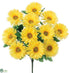 Silk Plants Direct Gerbera Daisy Bush - Yellow - Pack of 12