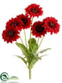 Silk Plants Direct Gerbera Daisy Bush - Red - Pack of 12
