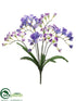 Silk Plants Direct Freesia Bush - Blue Purple - Pack of 12
