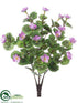 Silk Plants Direct Geranium Bush - Lavender Two Tone - Pack of 12
