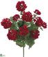 Silk Plants Direct Geranium Bush - Red - Pack of 6