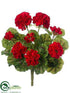 Silk Plants Direct Geranium Bush - Red - Pack of 12