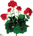 Silk Plants Direct Geranium Bush - Red - Pack of 12
