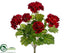 Silk Plants Direct Geranium Bush - Red - Pack of 12