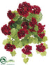 Silk Plants Direct Geranium Hanging Bush - Red - Pack of 6