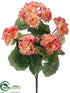 Silk Plants Direct Geranium Bush - Peach - Pack of 18